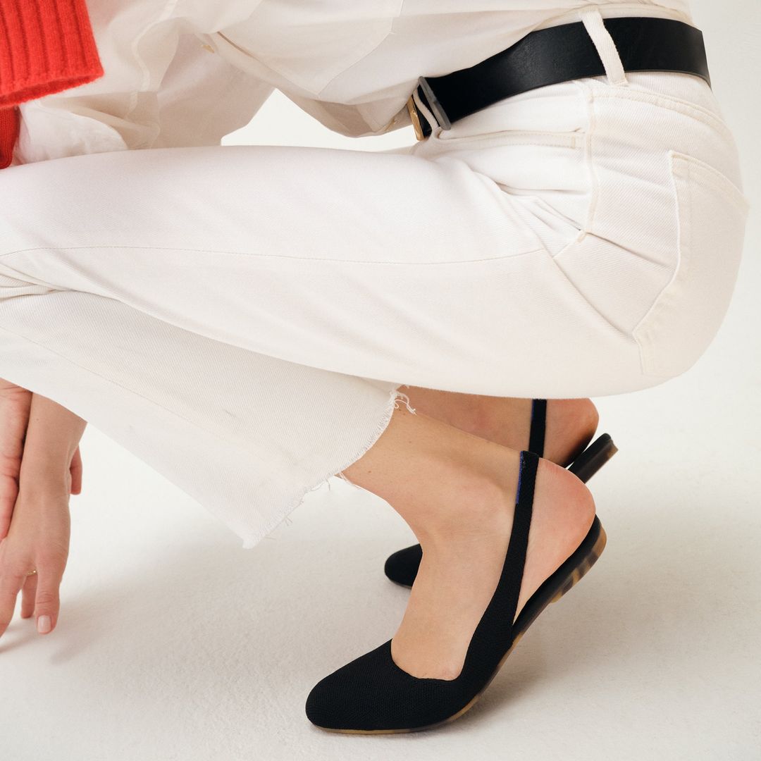 The Almond Slingback - Black #2