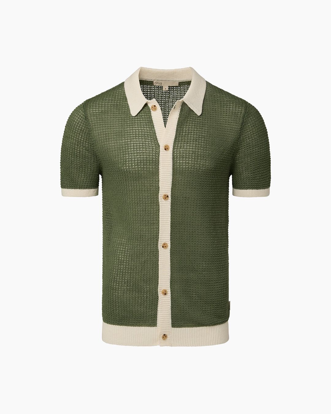 Linen Short Sleeve Button Up Sweater