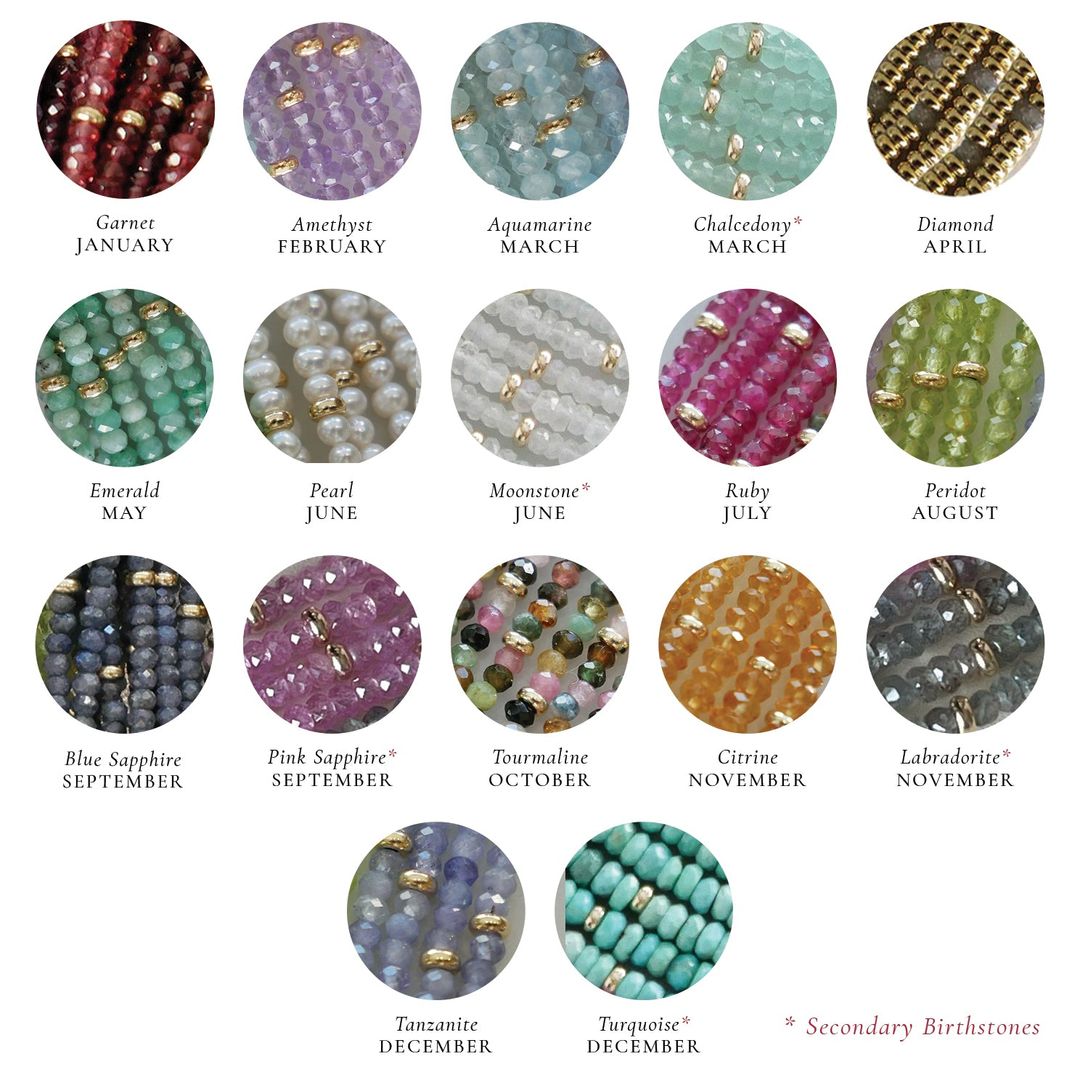 Birthstone Bead Necklace In Amethyst #4