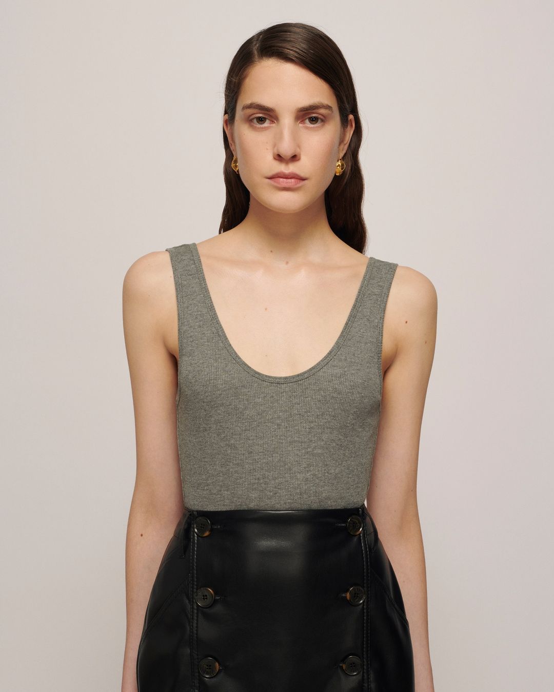Kenli - Sale Ribbed Cotton-Jersey Bodysuit - Grey #4