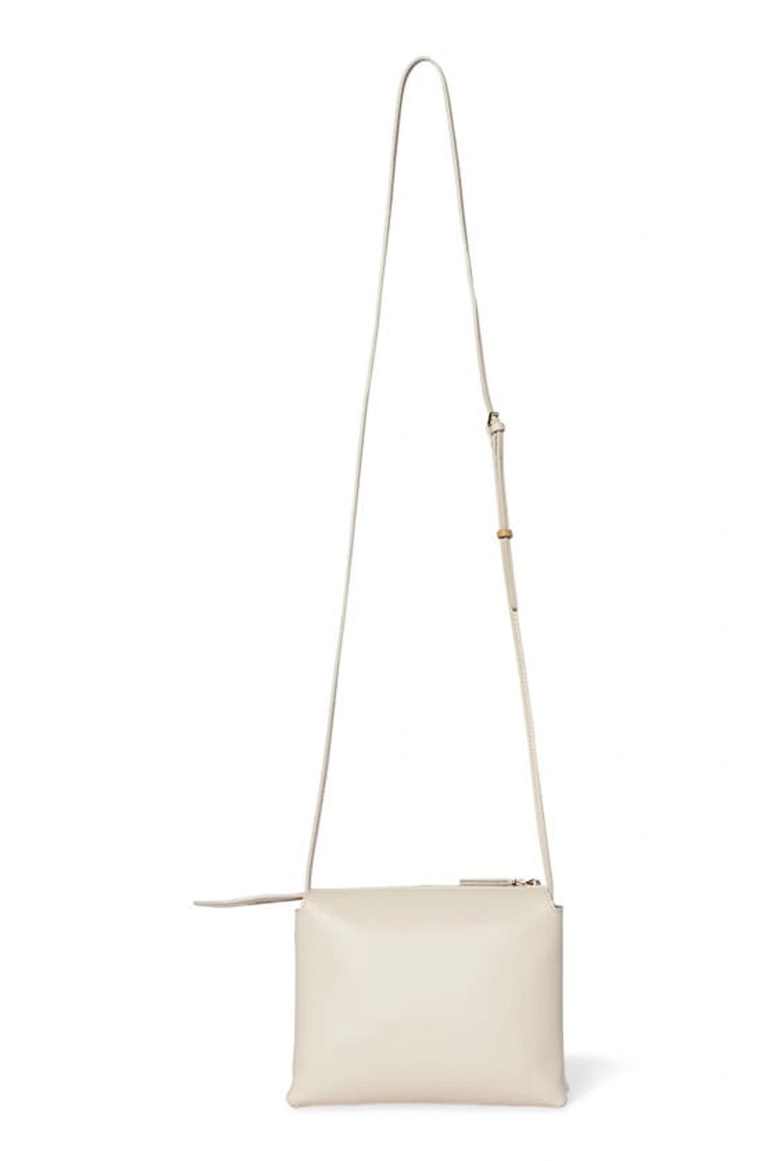 Mini Nu Twin Leather Crossbody Bag In Ivory #6