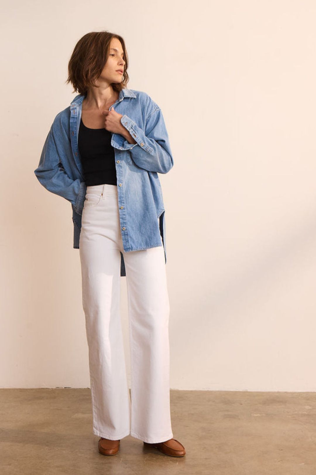 The Wide A Leg in Soft White #8