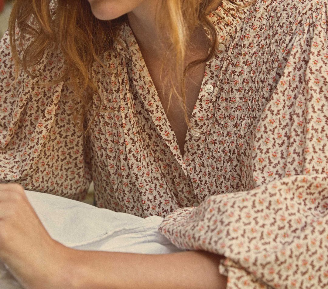 HMD -- HADLEY DRESS -- CREAM WINTER DITSY