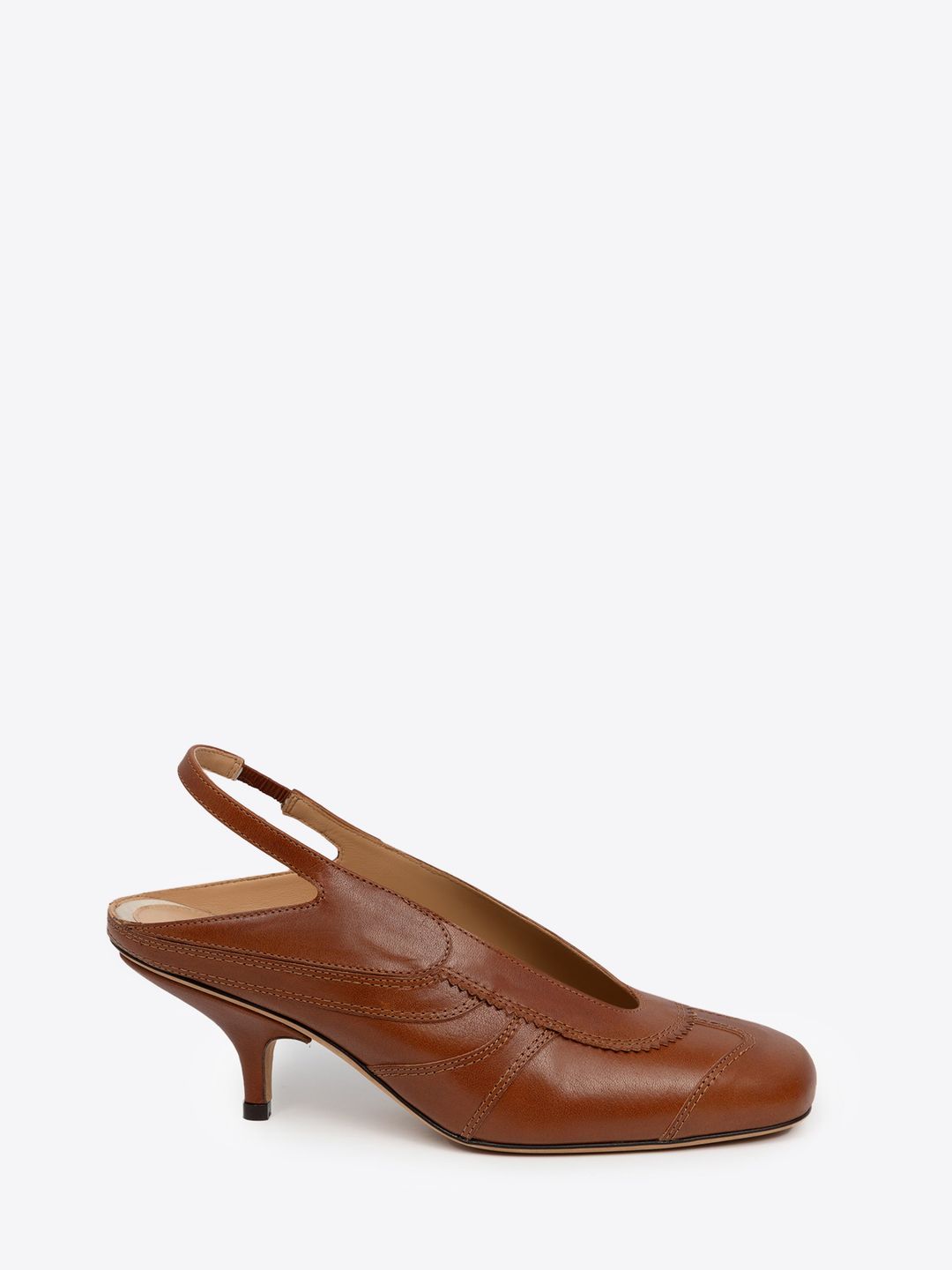 Leather slingback pumps
