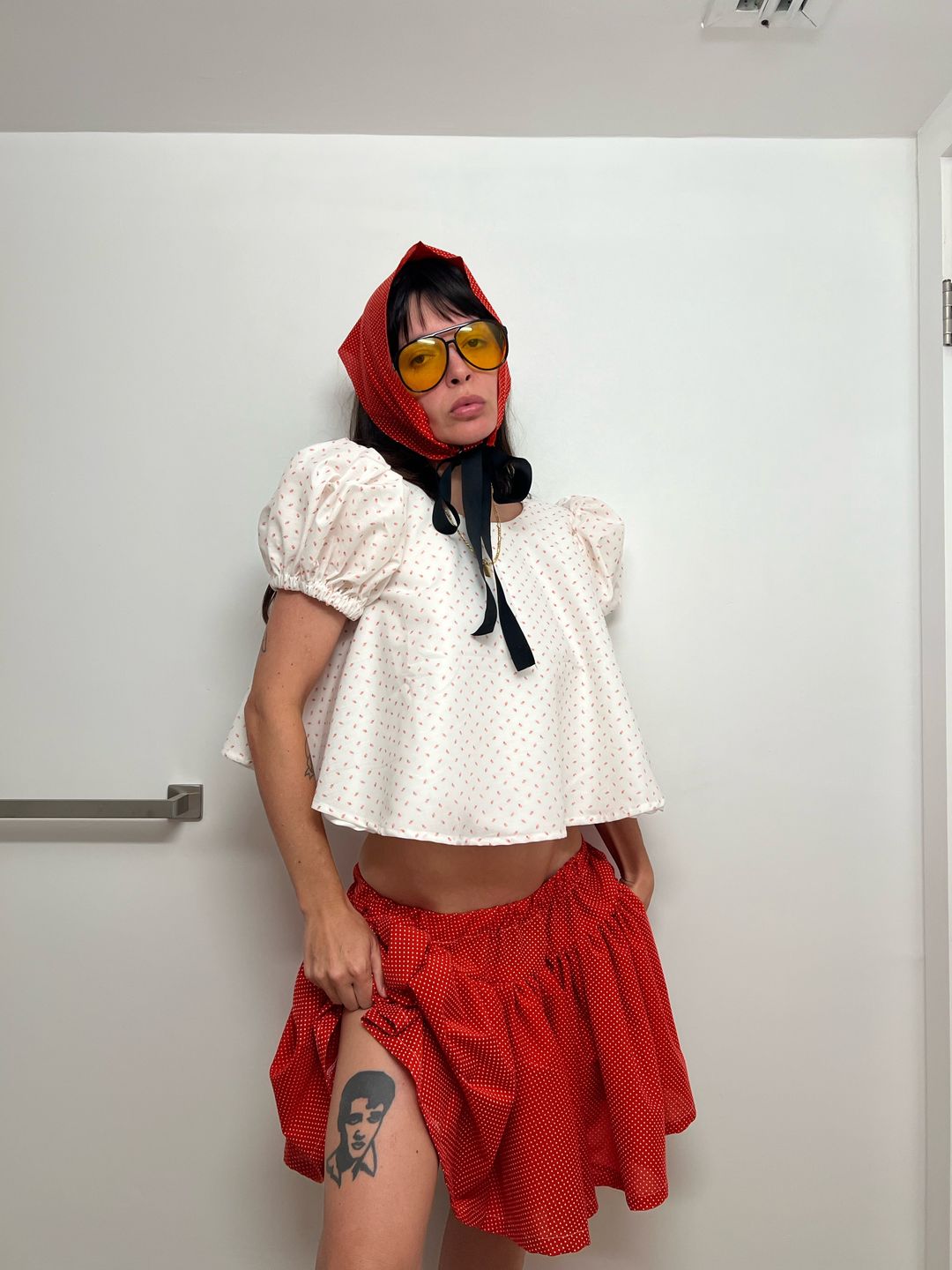 The summer skirt in Swiss dot #3