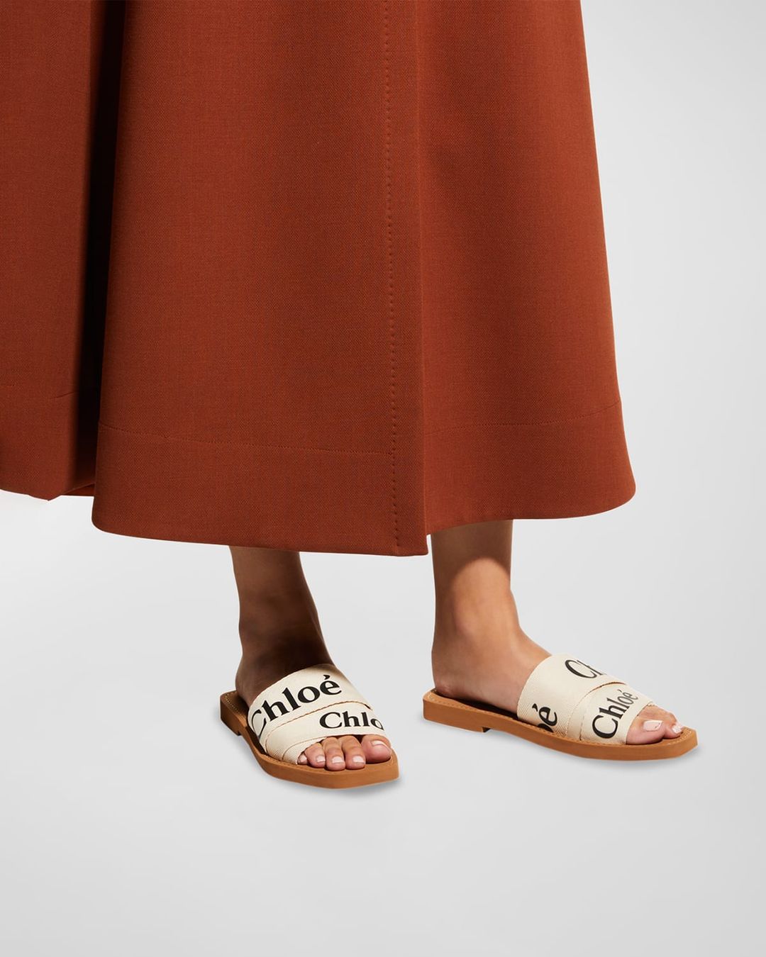 Woody Flat Logo Ribbon Slide Sandals #2