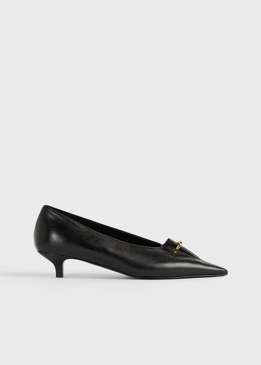 Pierced nappa pumps black #8