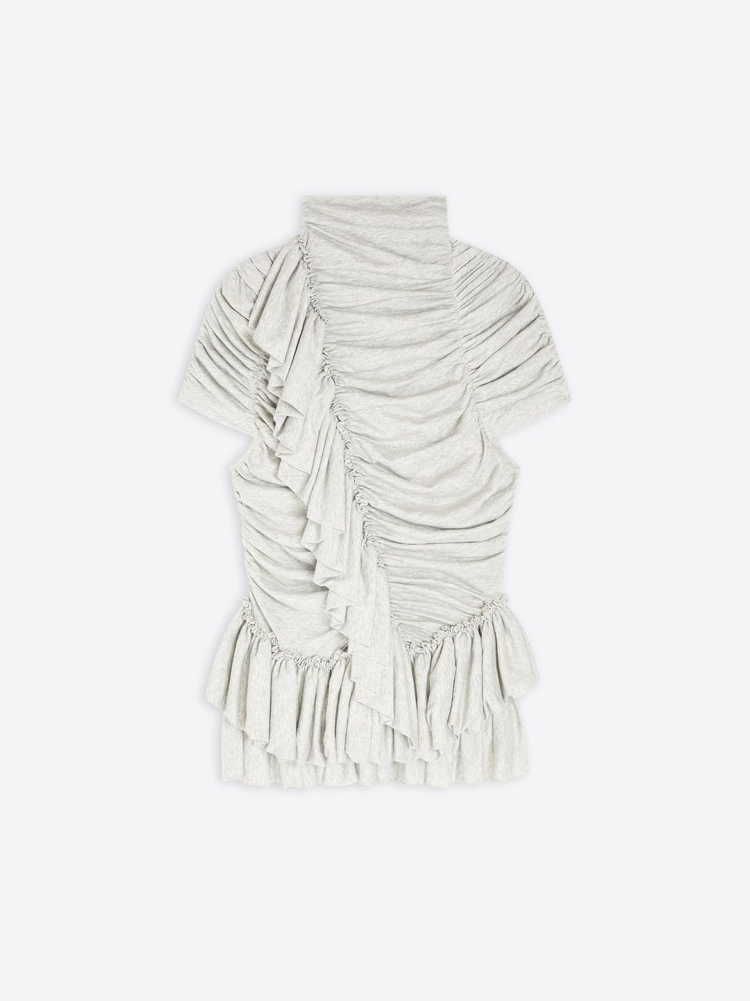 Ruffled high neck top