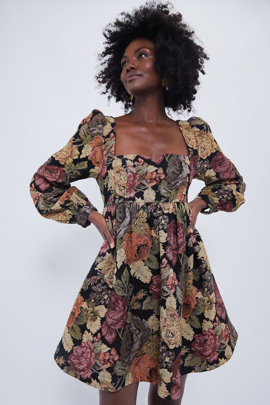 Chocolate Multi Fleur Dress