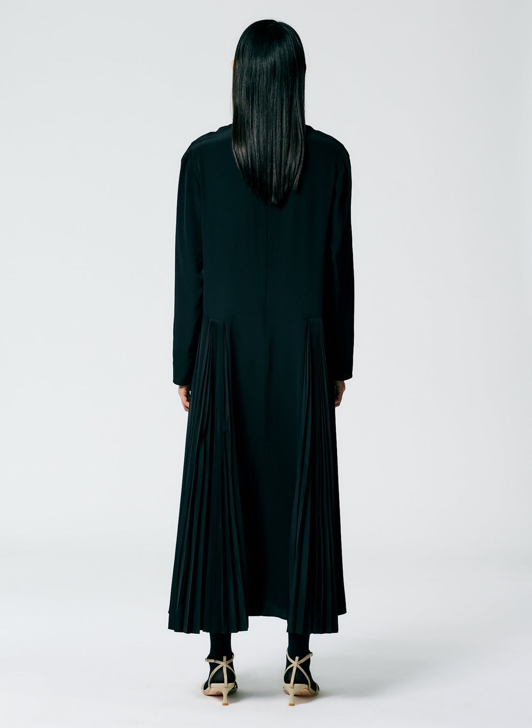 Eco Silk Pleated Godet Dress #4