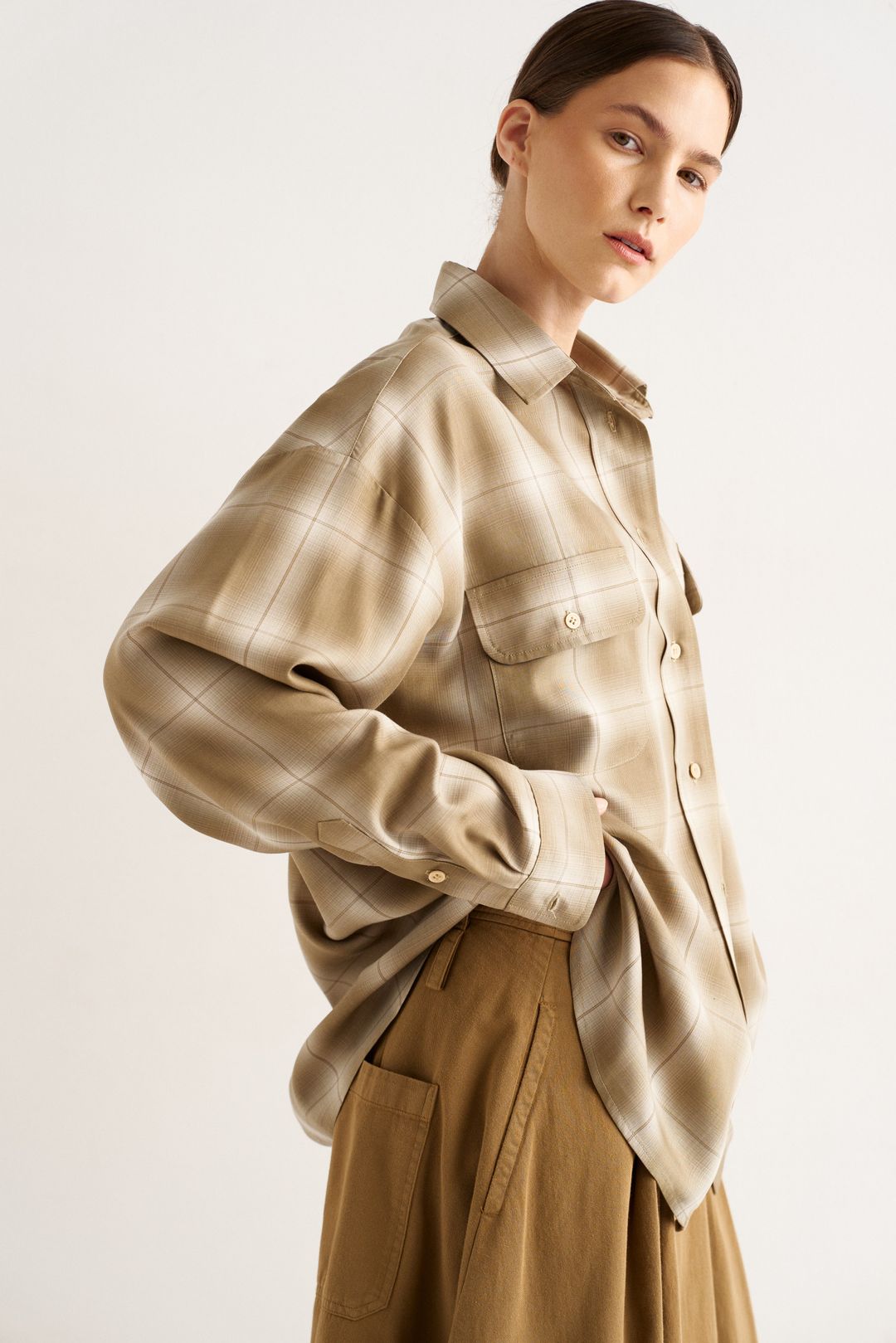 The Venetian Skirt in Camel #8