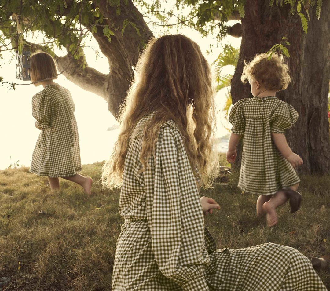 HMD -- PARIS DRESS -- OLIVE GINGHAM #6