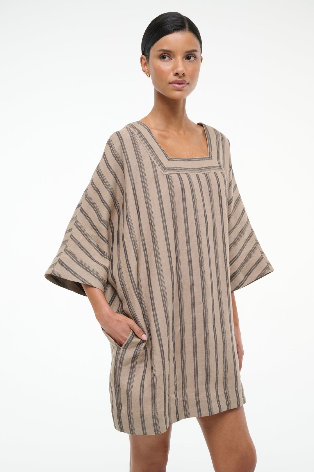 MANUELA LINEN DRESS | SAHARA STRIPE