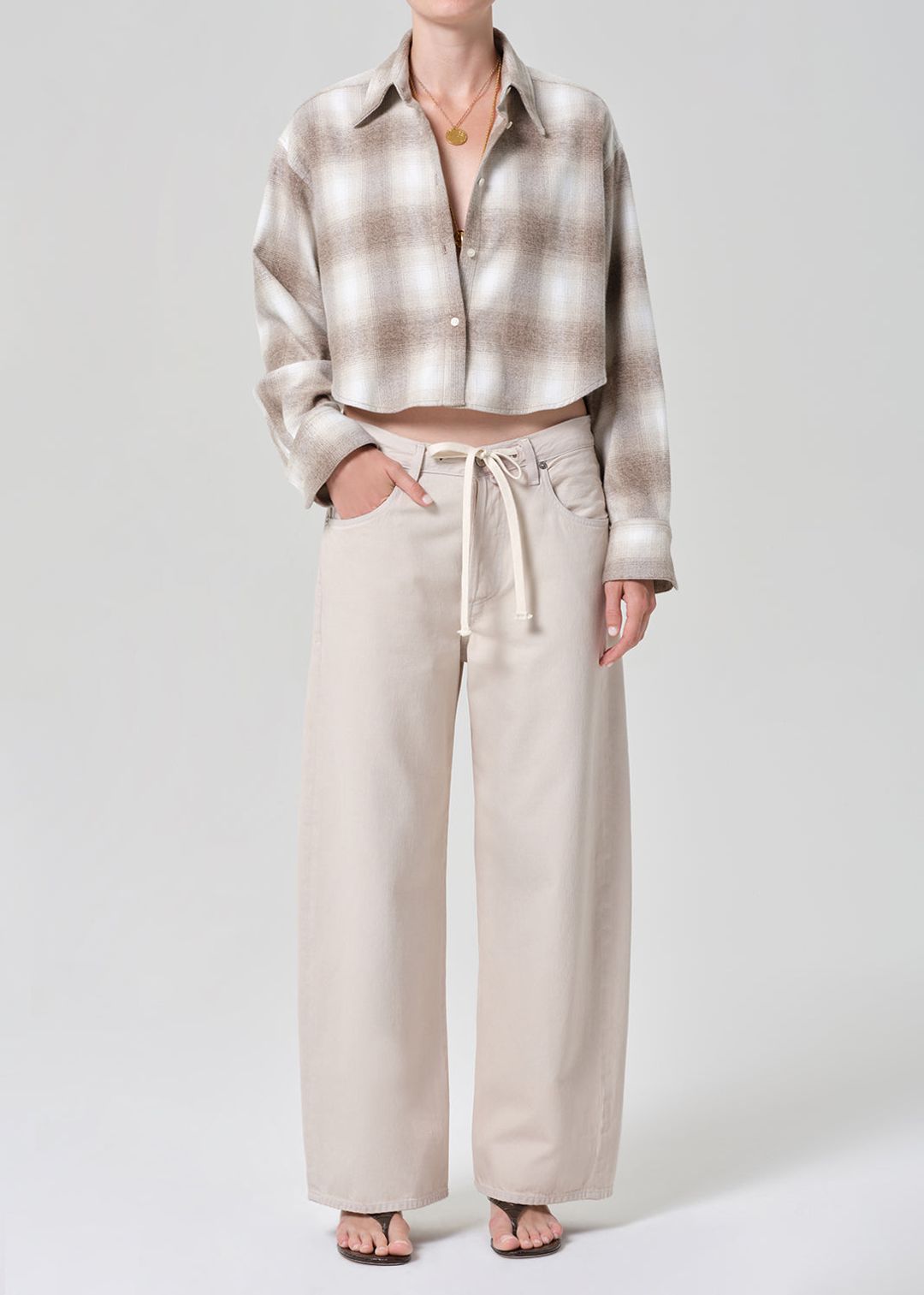 Brynn Drawstring Trouser in Peyote