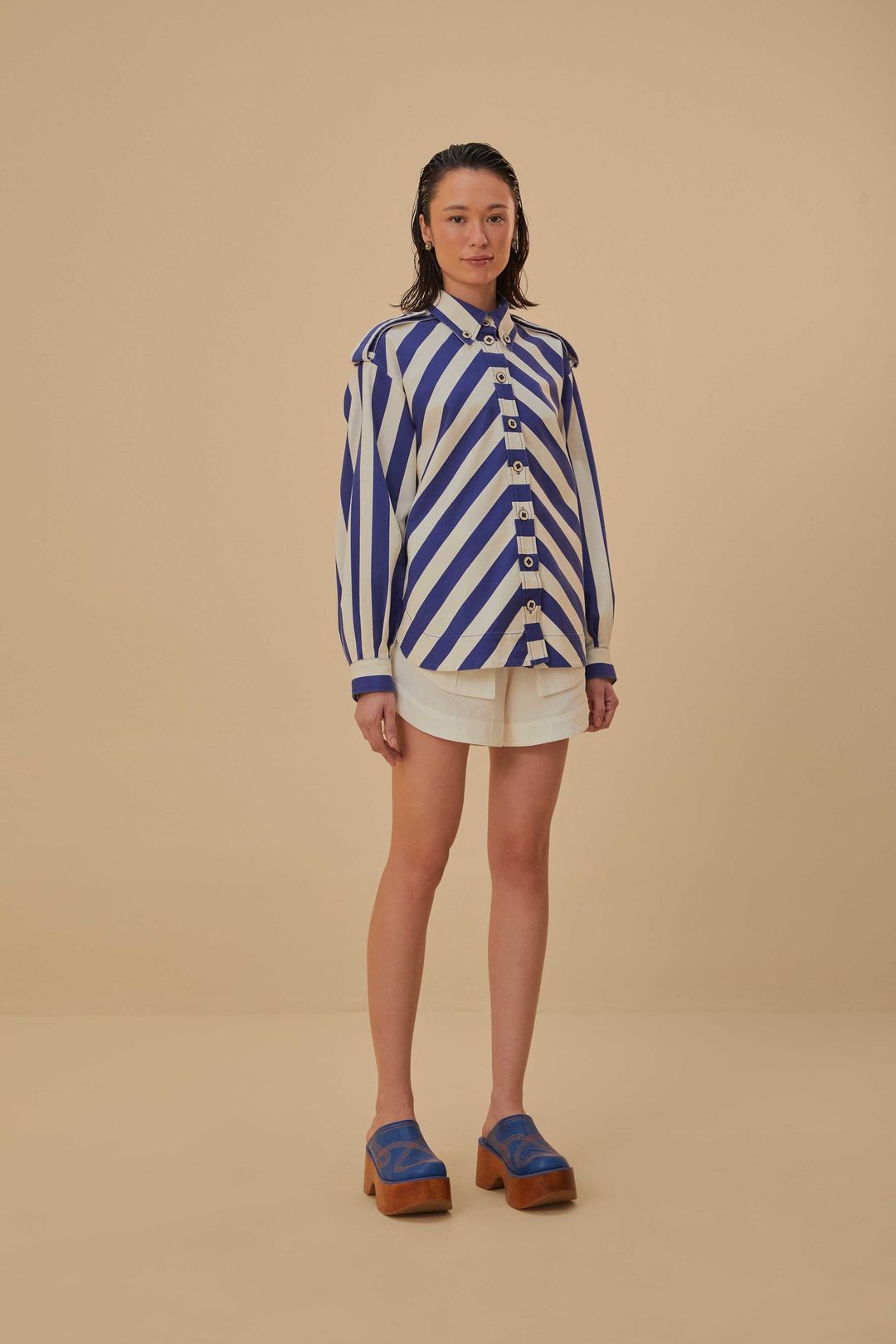Blue Striped Long Sleeve Shirt