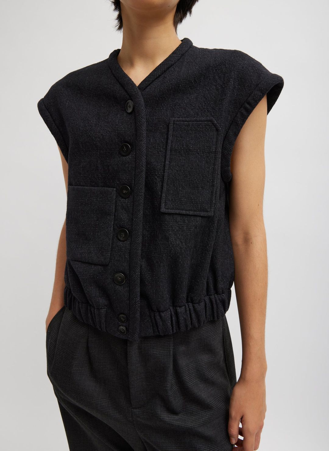 Kian Glenplaid Blousant Vest