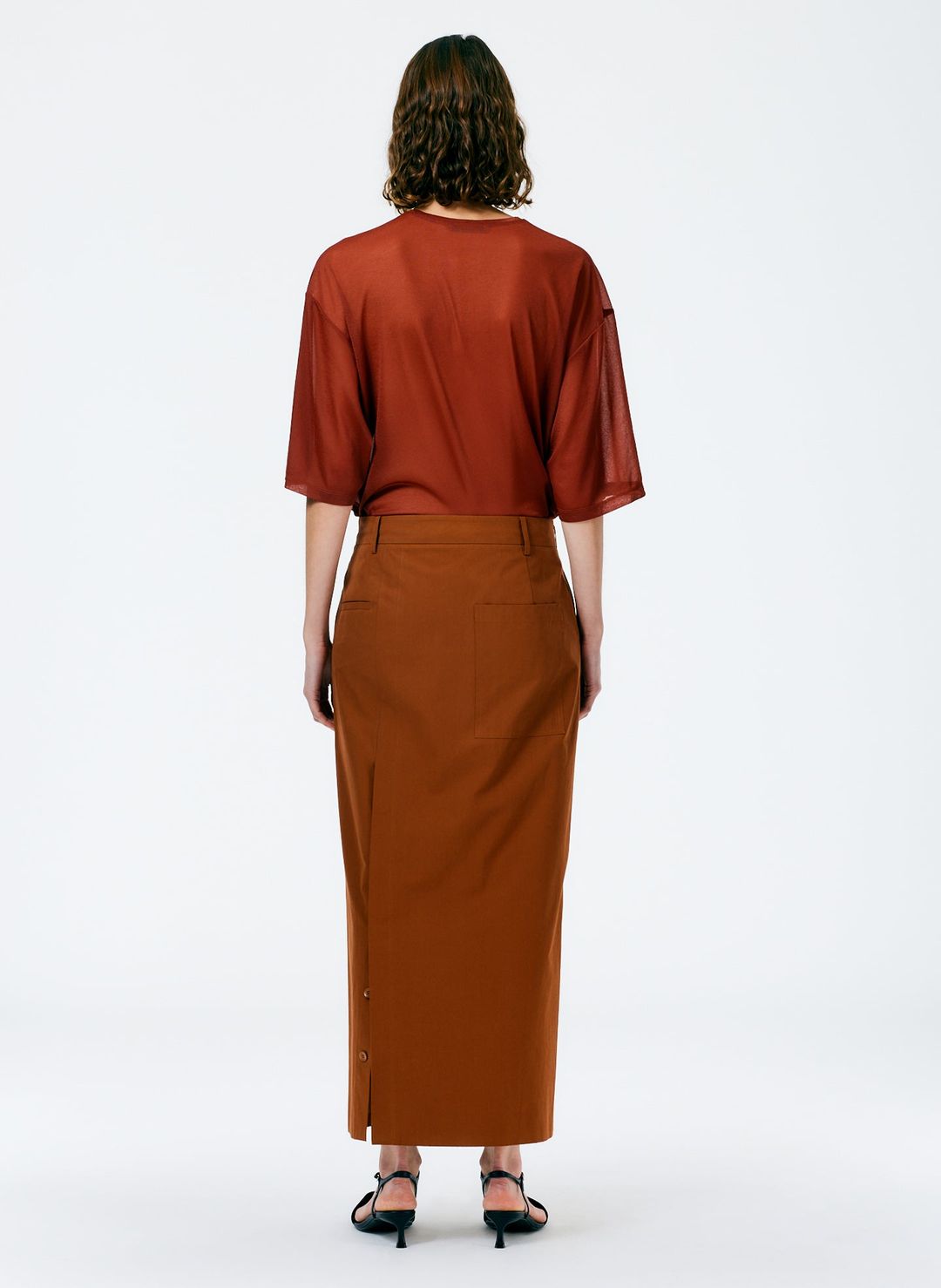 Arun Suiting Back Wrap Maxi Skirt #3