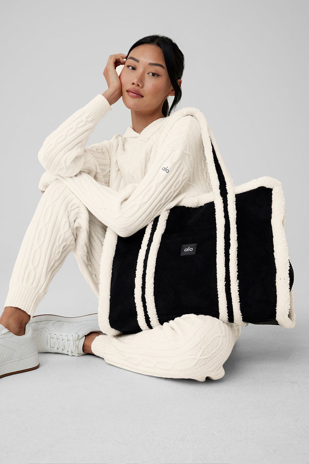 Winterfun Tote Bag - Black/Ivory #4