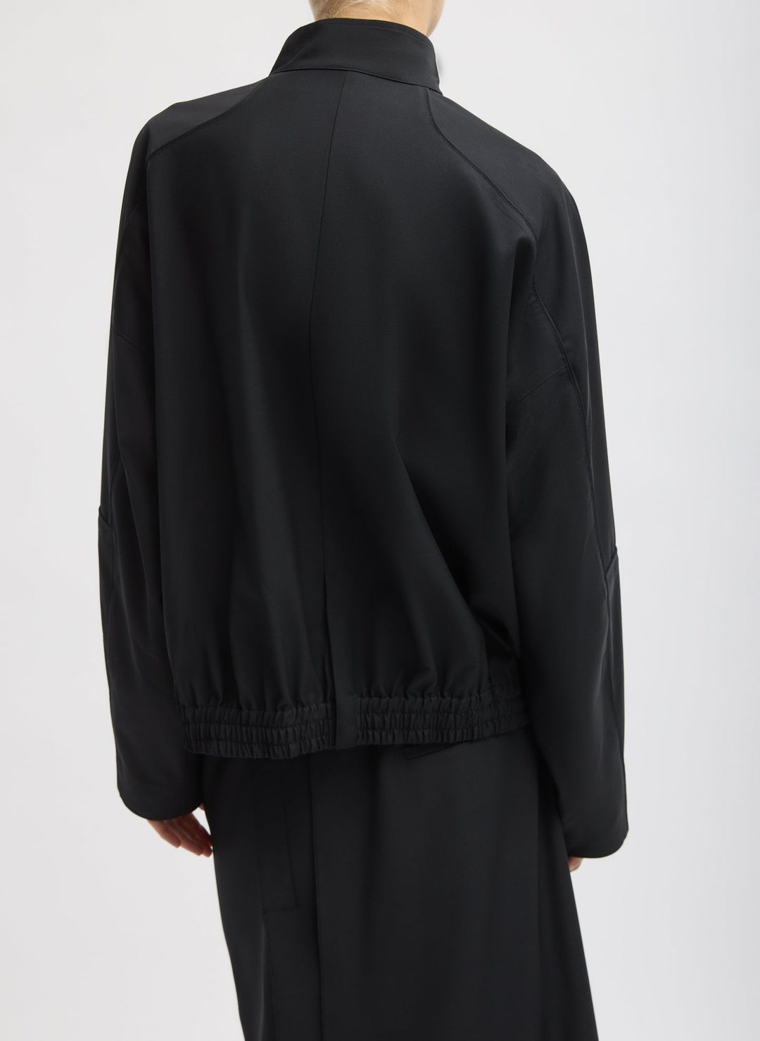 Recycled Tropical Wool Moto Bomber #3