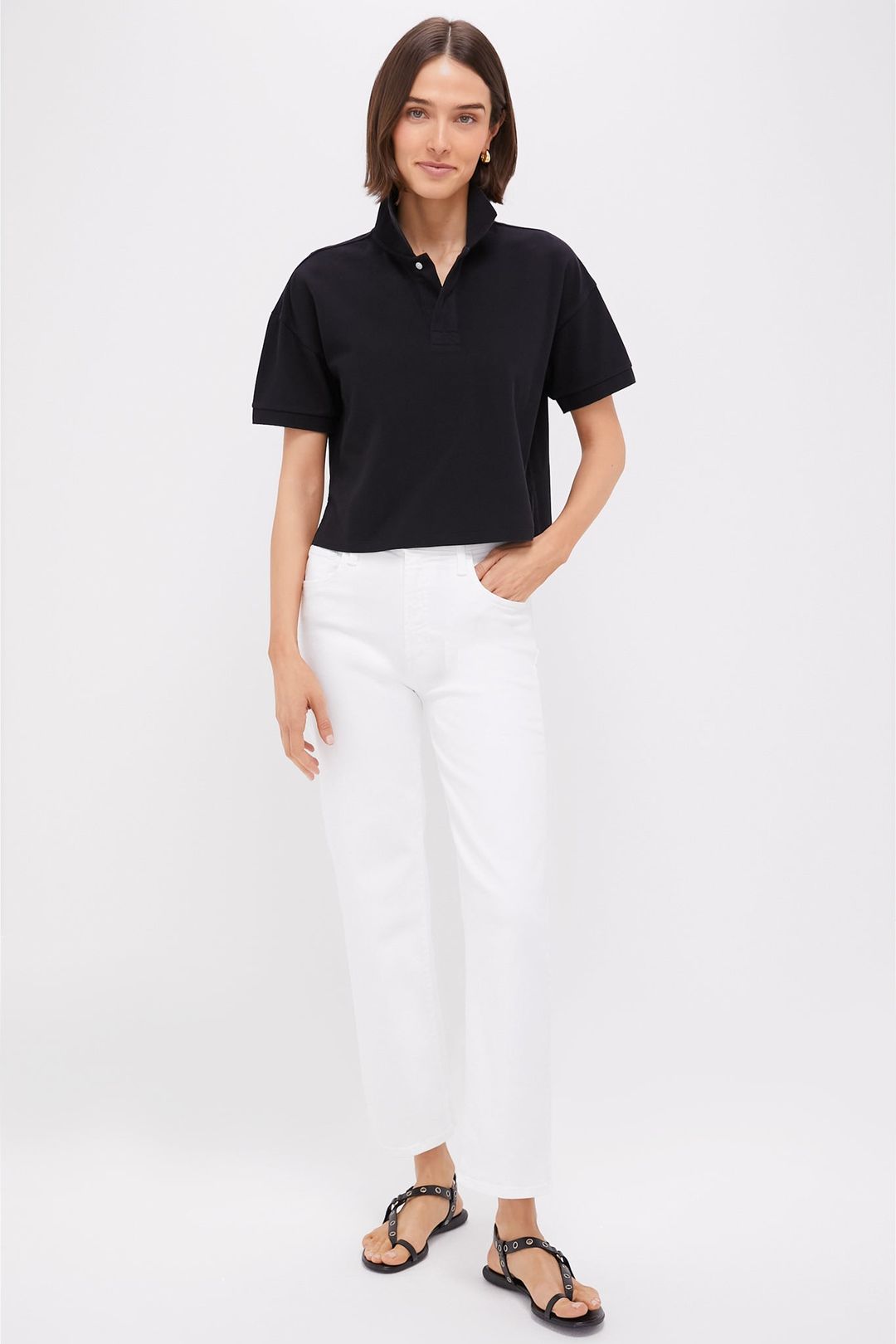 Black Pique Holmes Boyfriend Polo #6