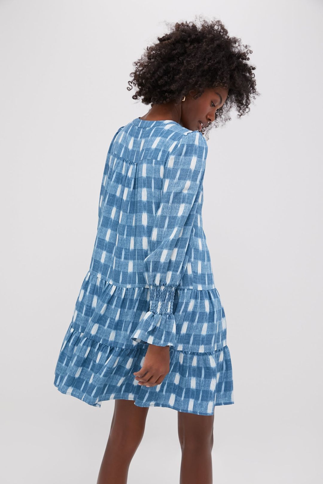 Blue Ikat Kenzo Dress #4