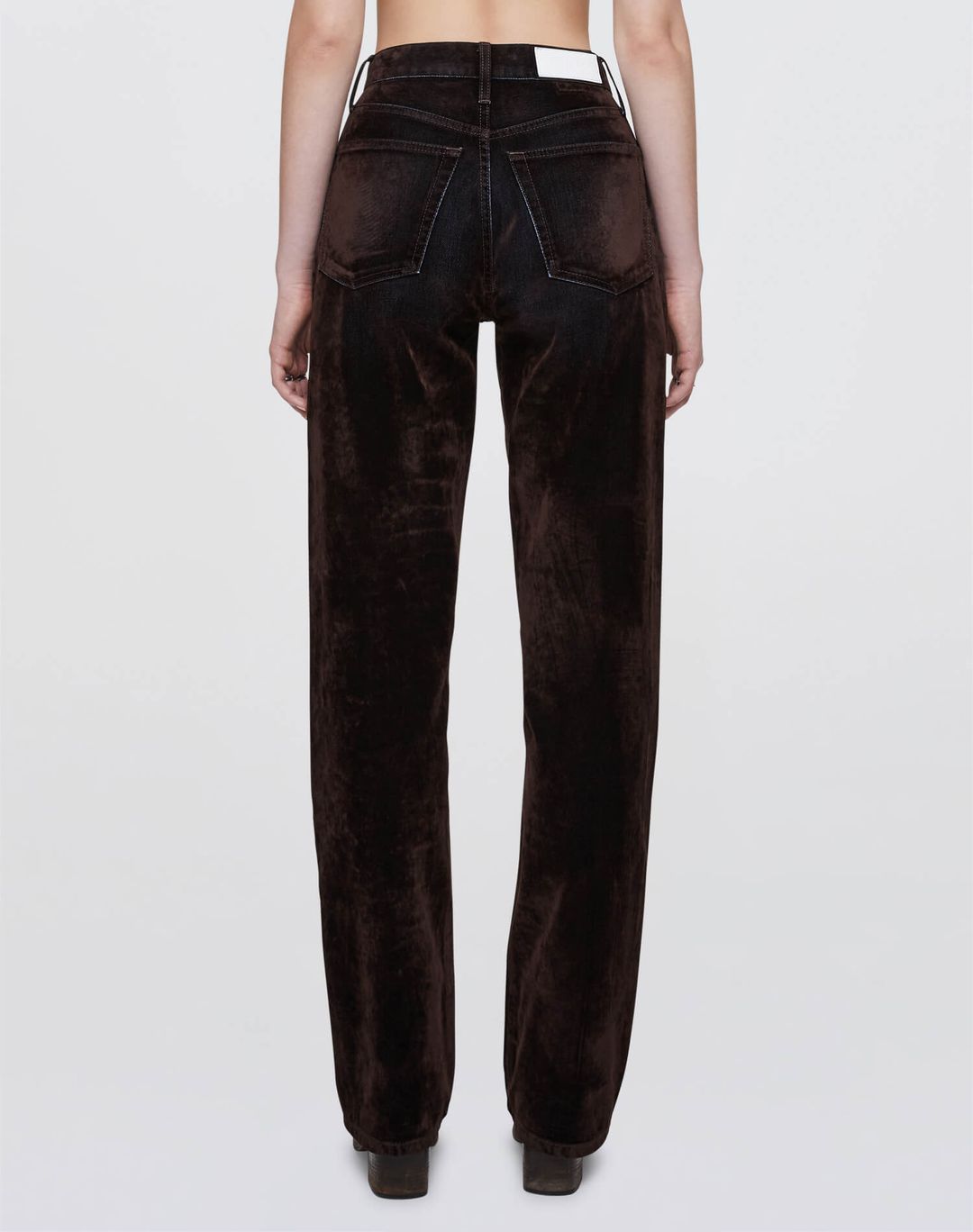 90s High Rise Loose - Brown Flocked #4