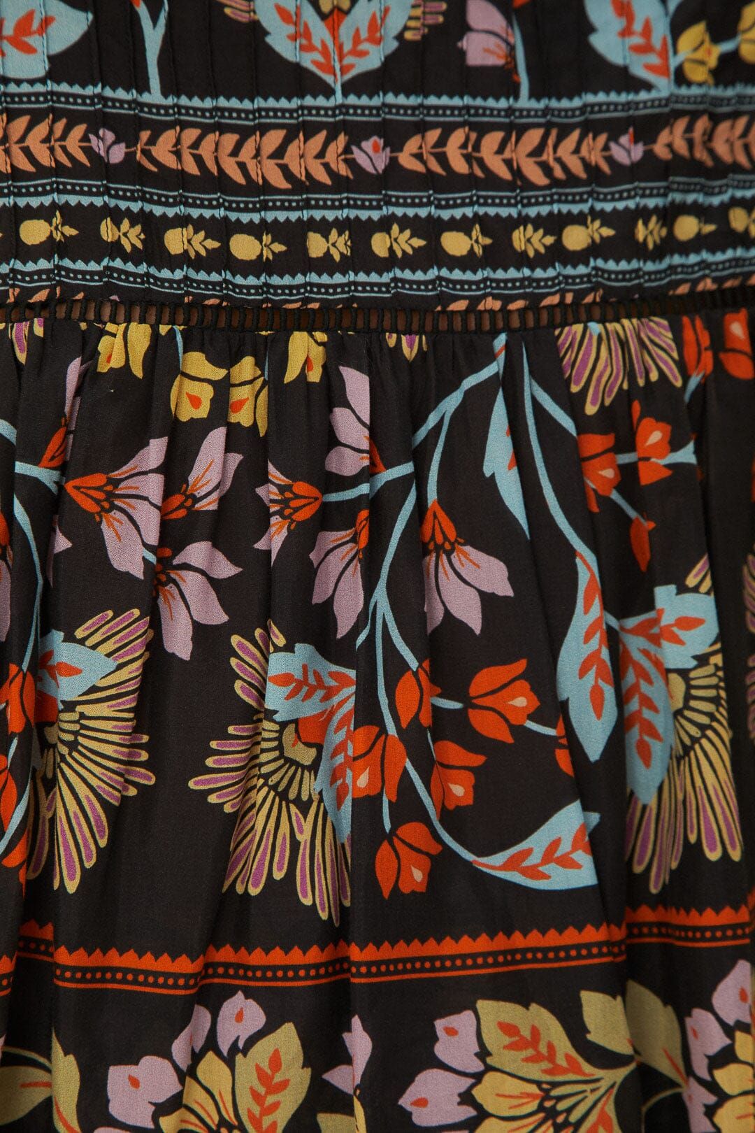 Black Flowery Ruffle Blouse #6