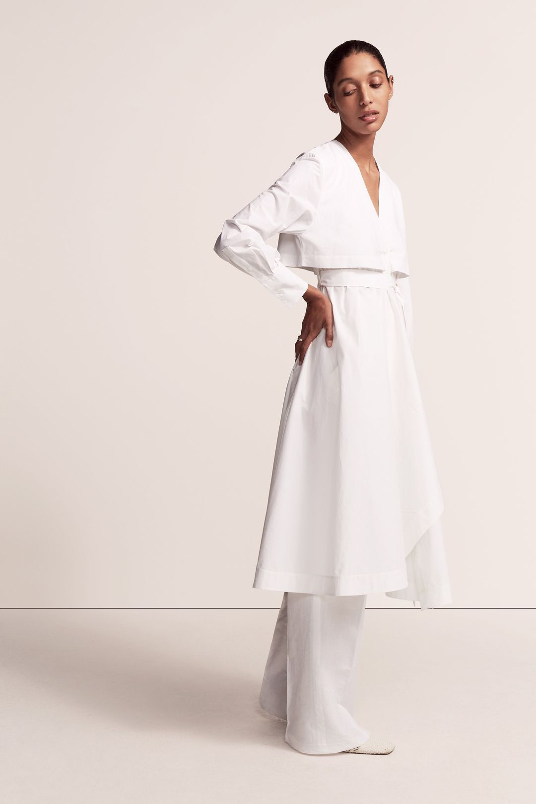 V-Neck Shirt Dress #7