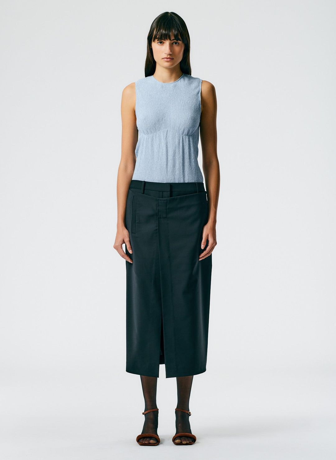 Tropical Wool Wrap Trouser Skirt #3