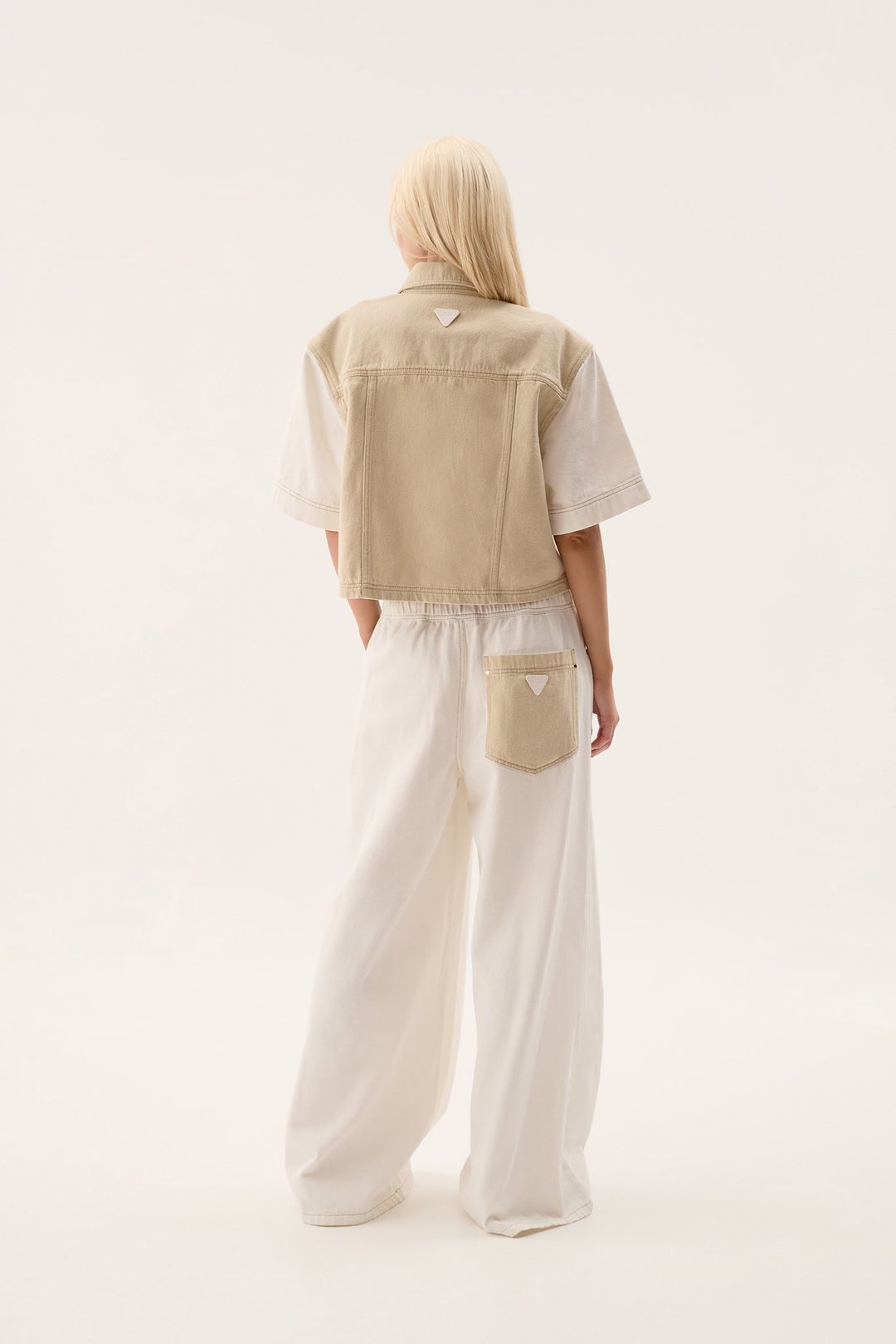 Sadie Cropped Denim Shirt #7