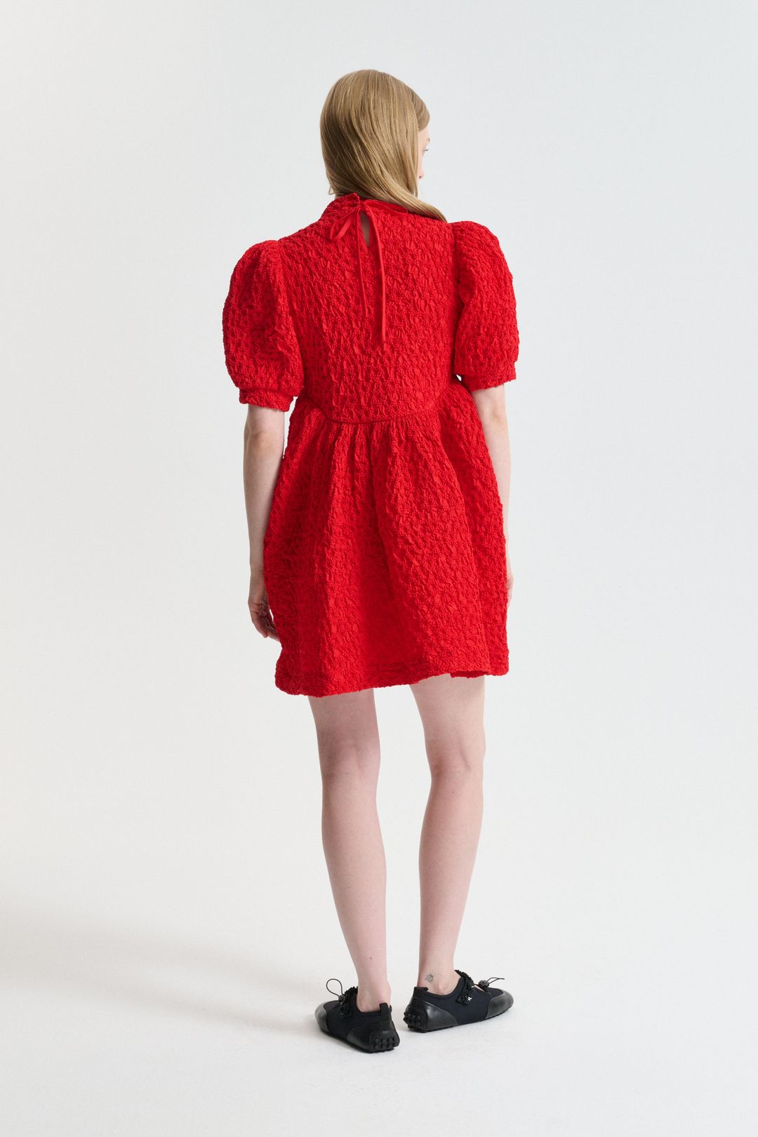 CBDUMAS | DRESS FLEUR COTTON SMOCK RED #3