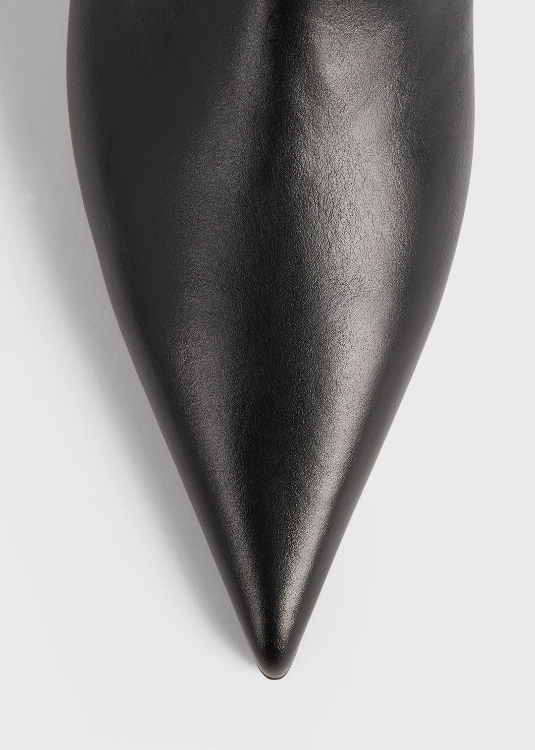 Sharp leather knee-high boots black #5