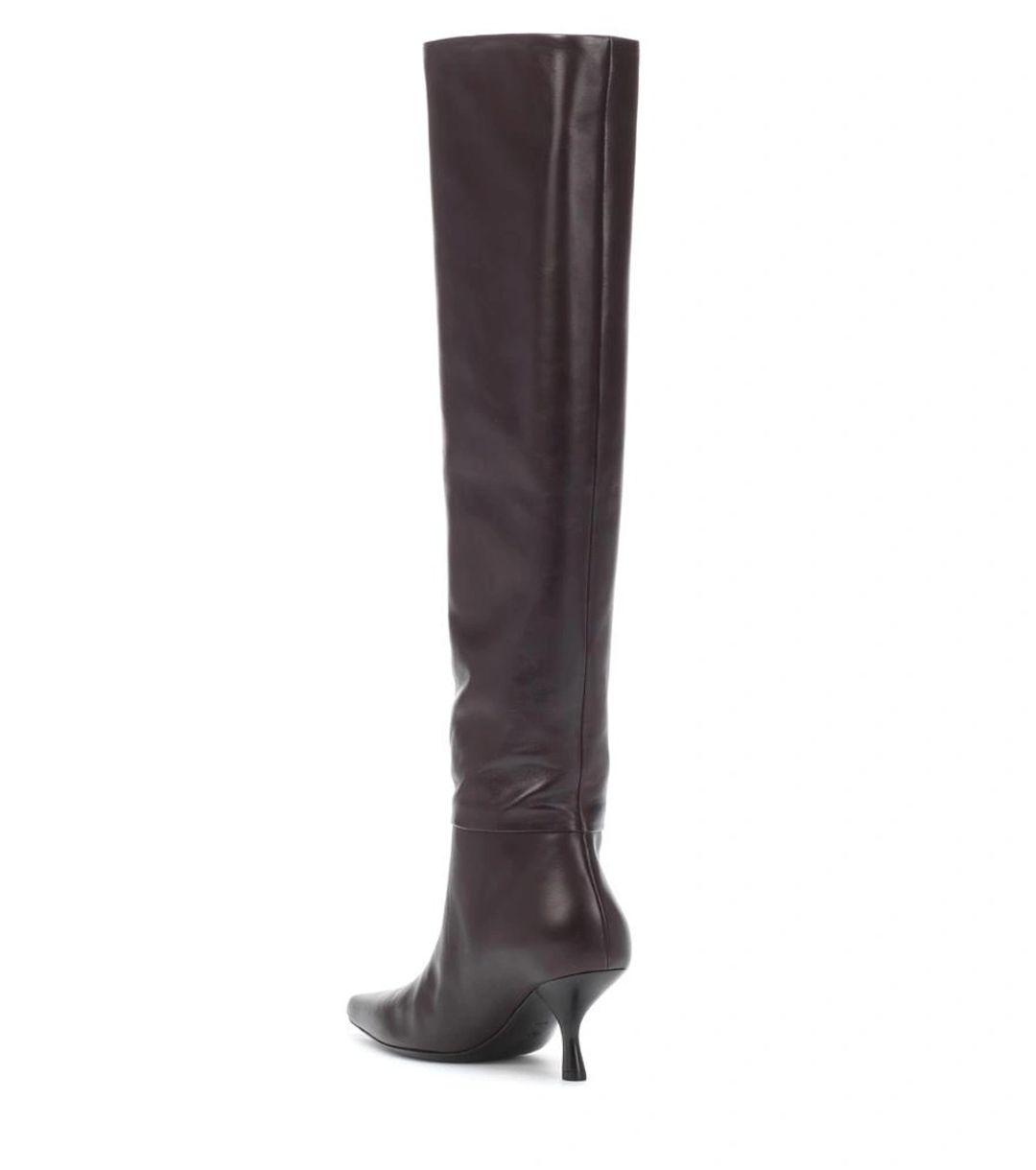 Bourgeoisie Knee-high Leather Boots In Brown #3