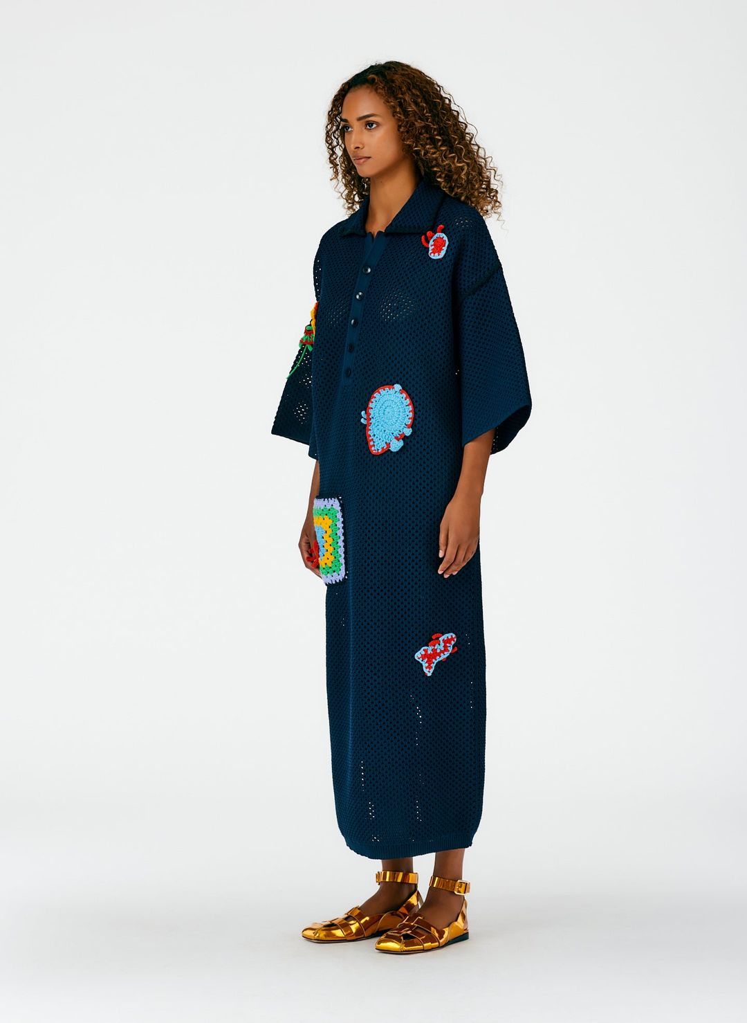 Tech Crochet Polo Shirtdress #4
