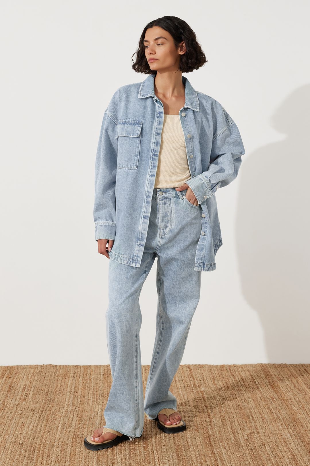 Recycled Cotton Jacket - Light Wash #3