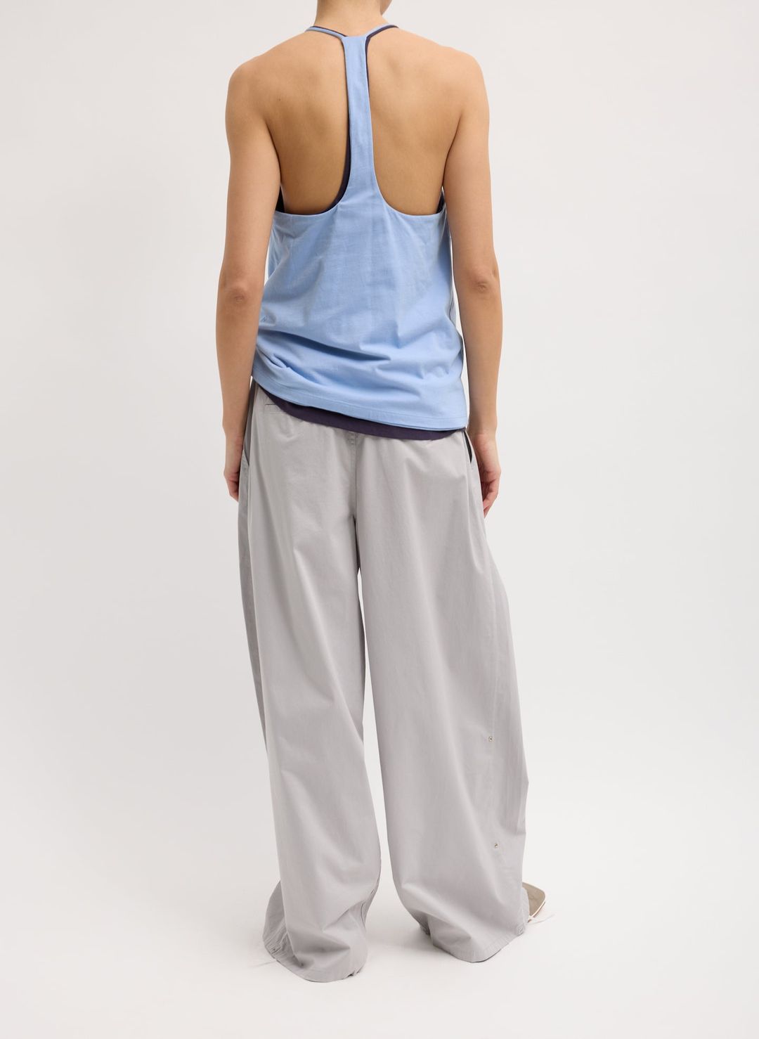 Garment Dyed Silky Cotton Triple Pleat Pant #7