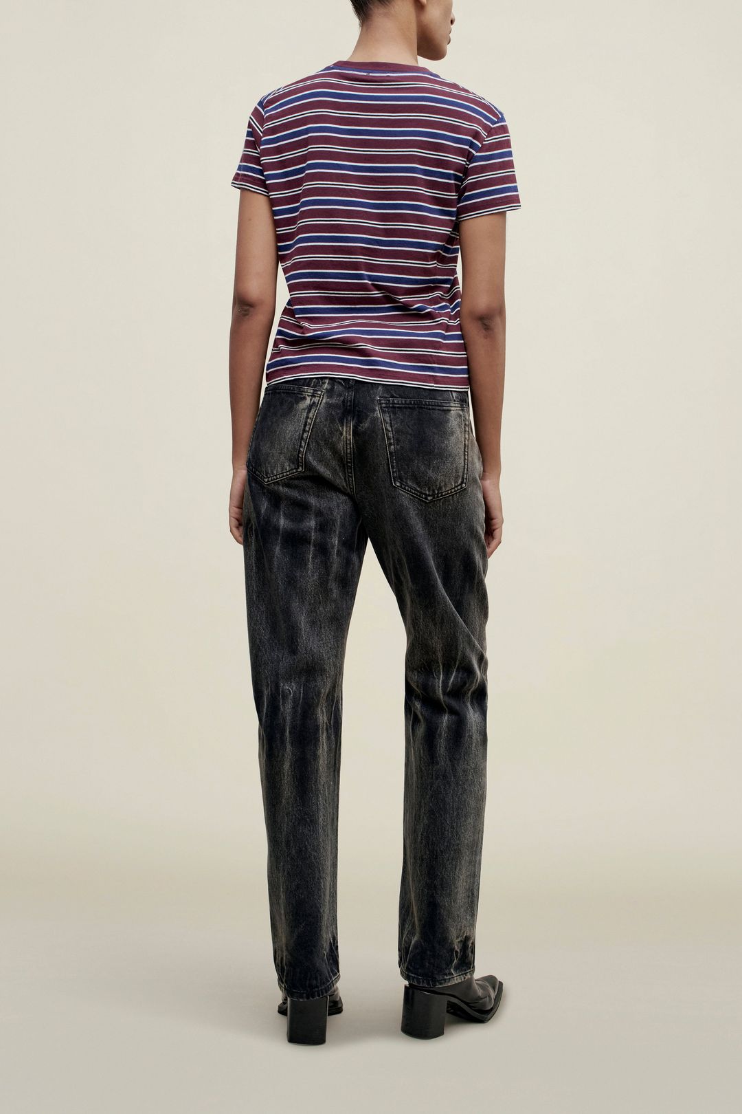 Kenzie T-Shirt in Bordeaux Multi Stripe #5
