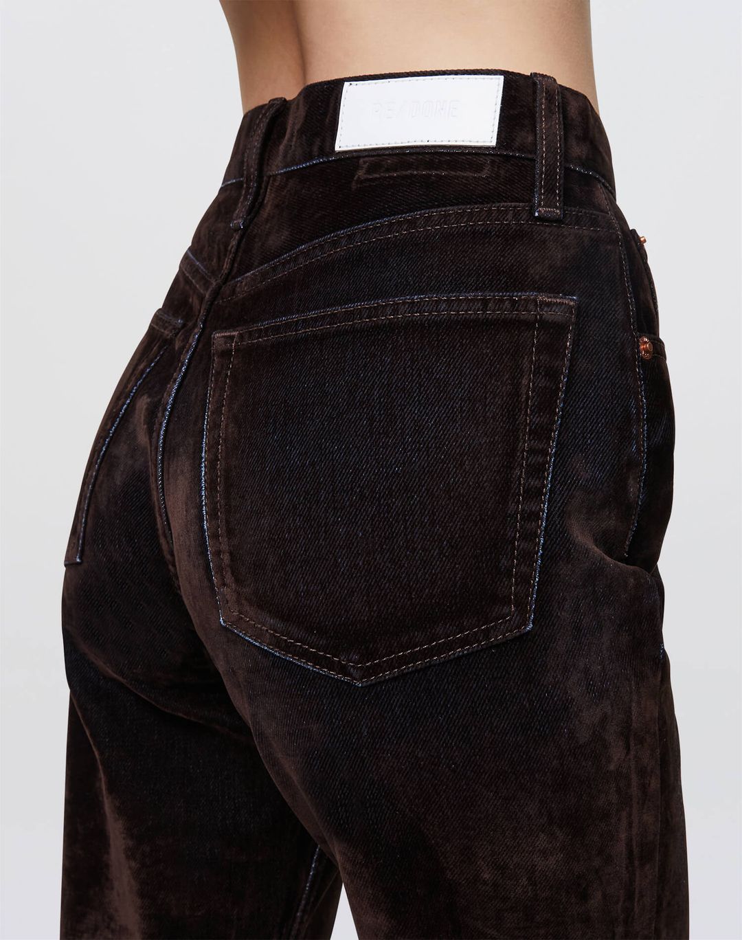 90s High Rise Loose - Brown Flocked #5