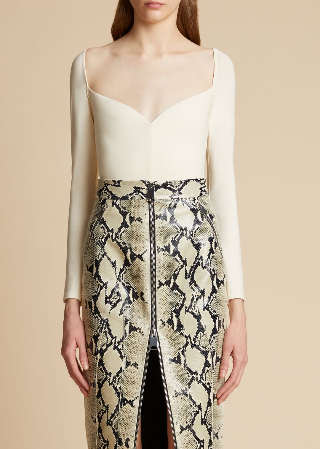 The Mara Bodysuit in Cream