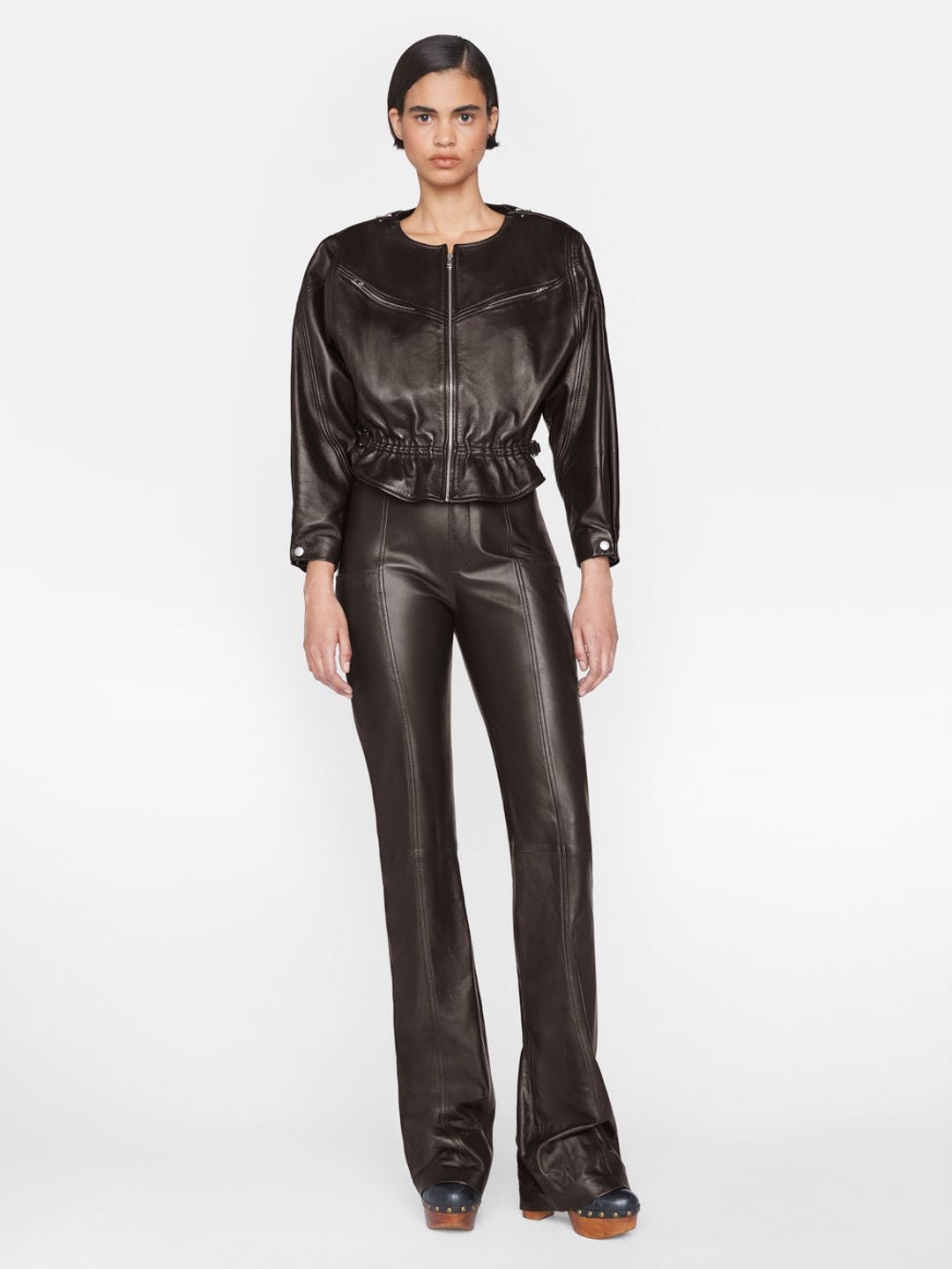 Slouchy Zip Up Jacket -- Espresso #3