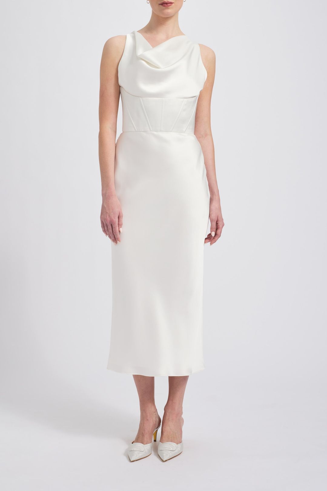 Fluid Satin Corset Dress #5