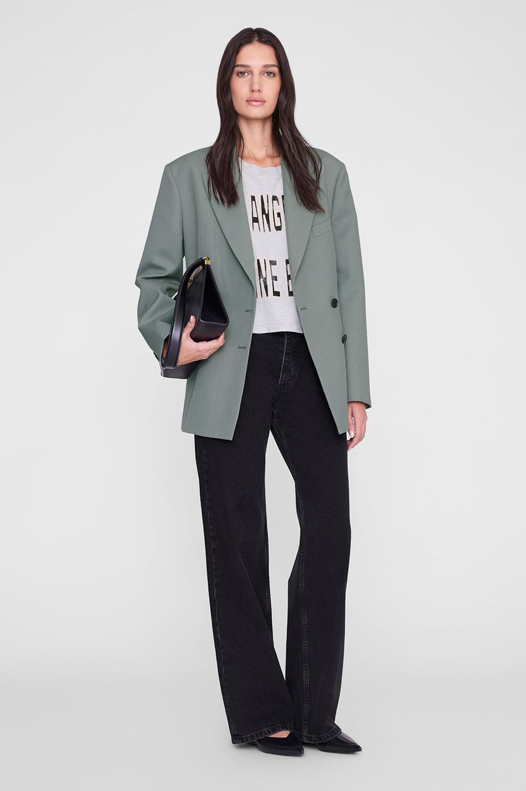 Johnny Cropped Tee - Grey Melange