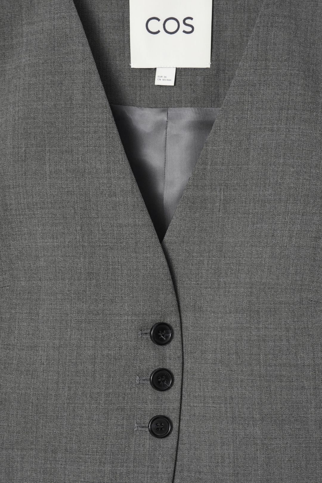 LONGLINE TAILORED TWILL VEST #7