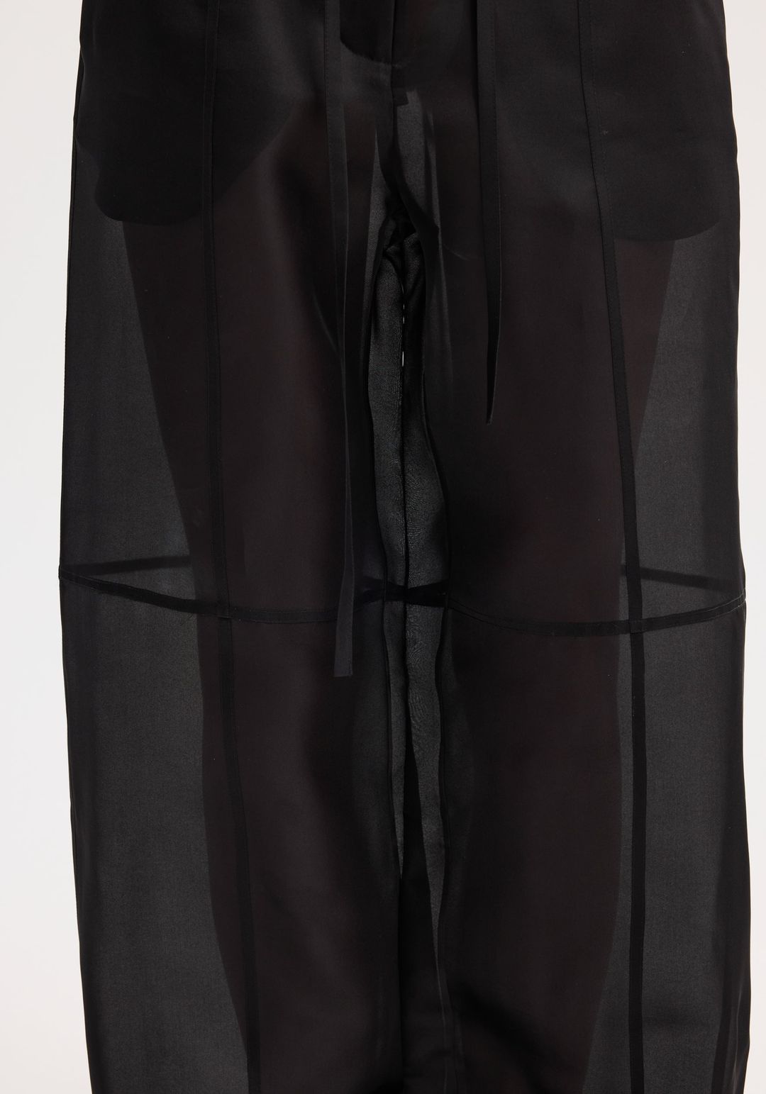 Organza silk parachute trousers | black #4