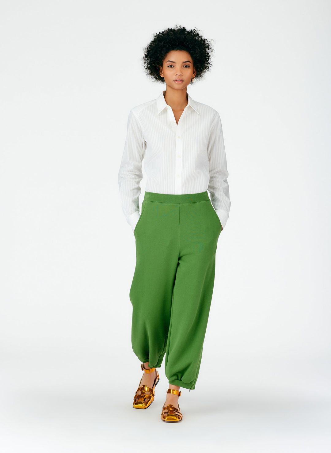 Cropped Sweatpant with Zipper #6
