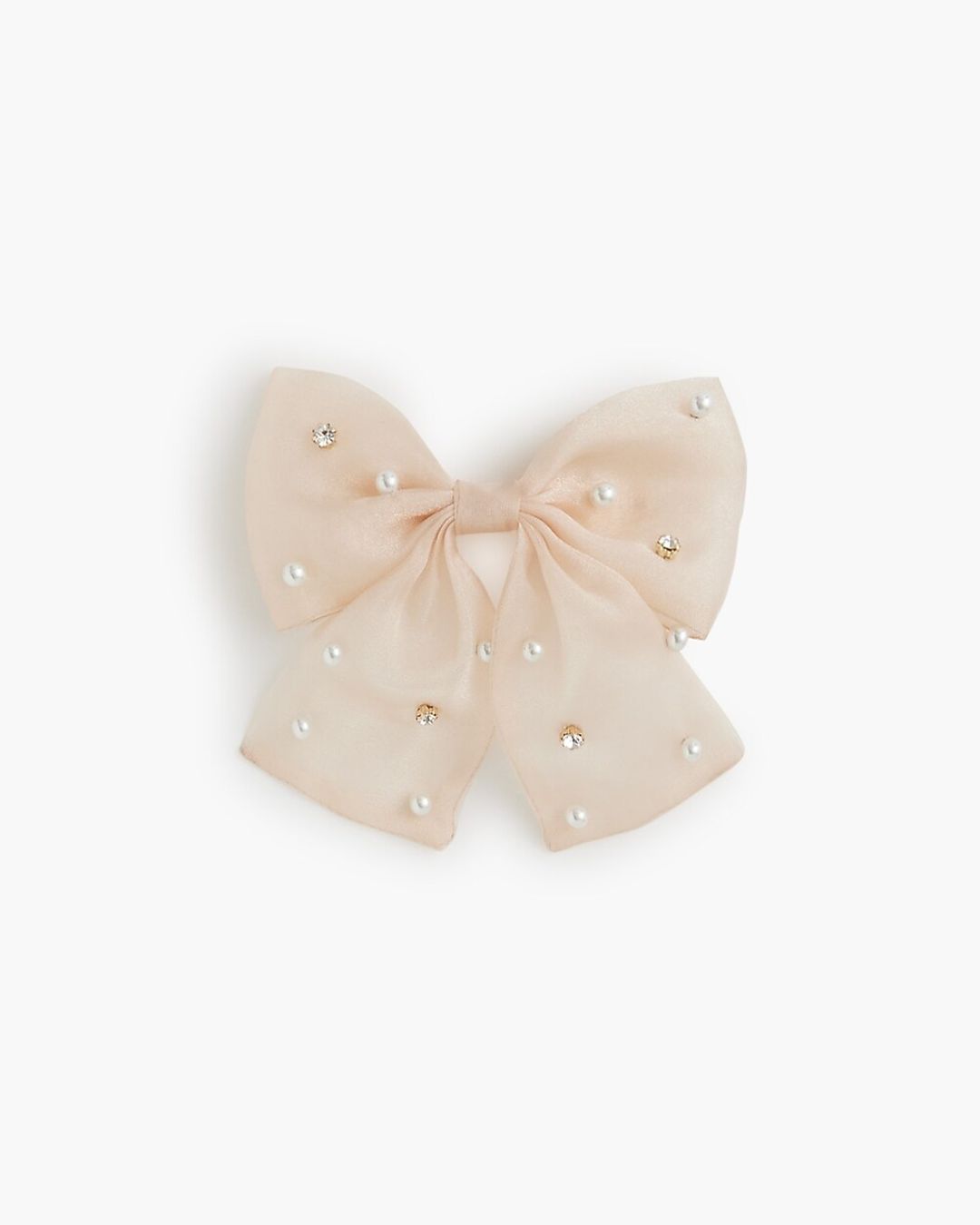 organza embellished bow barrette #3