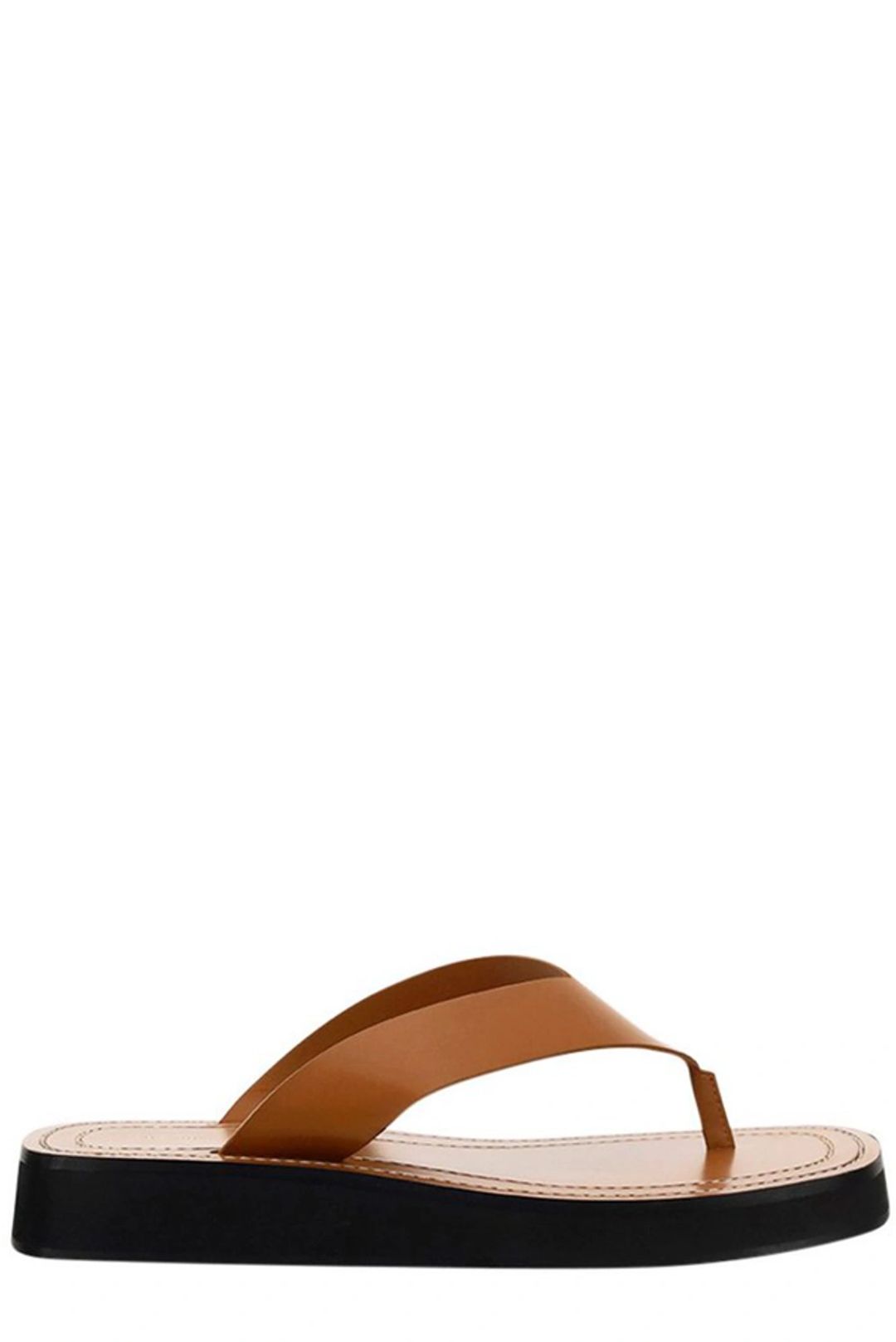 Ginza Flip-flop Smooth Calfskin Sandals In Brown #9