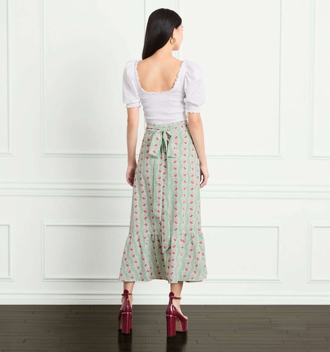 The Mirabel Skirt - Trailing Vine Multi Crepe #4