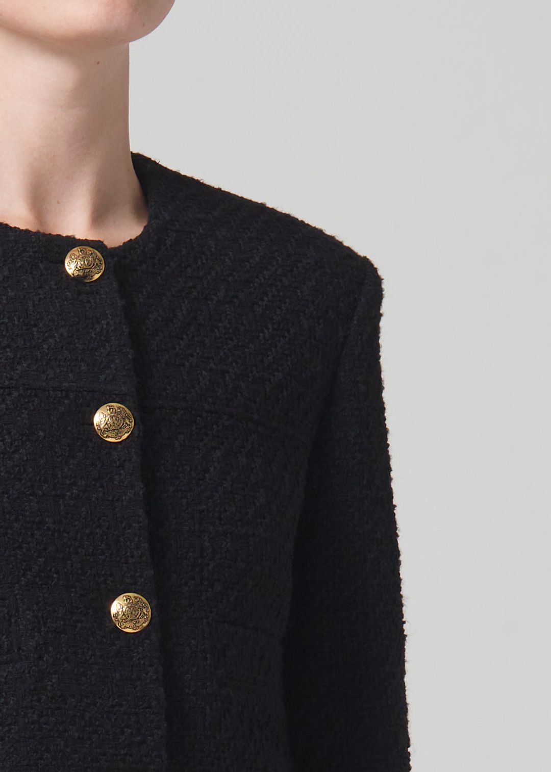 Pia Cropped Jacket in Black #5