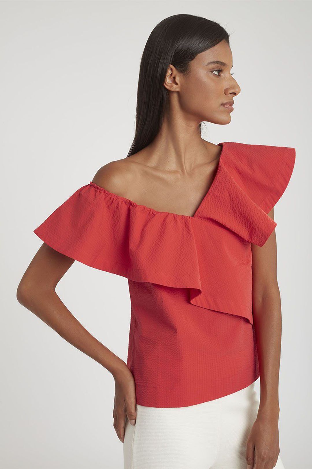 Seersucker Flounce Top #15